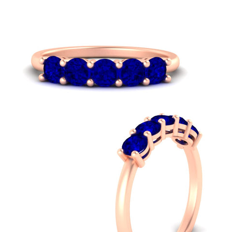 1-carat-5-stone-anniversary-sapphire-wedding-ring-band-in-rose-gold-FDENS141ROBGSABLANGLE3-1.00CT-NL-RG