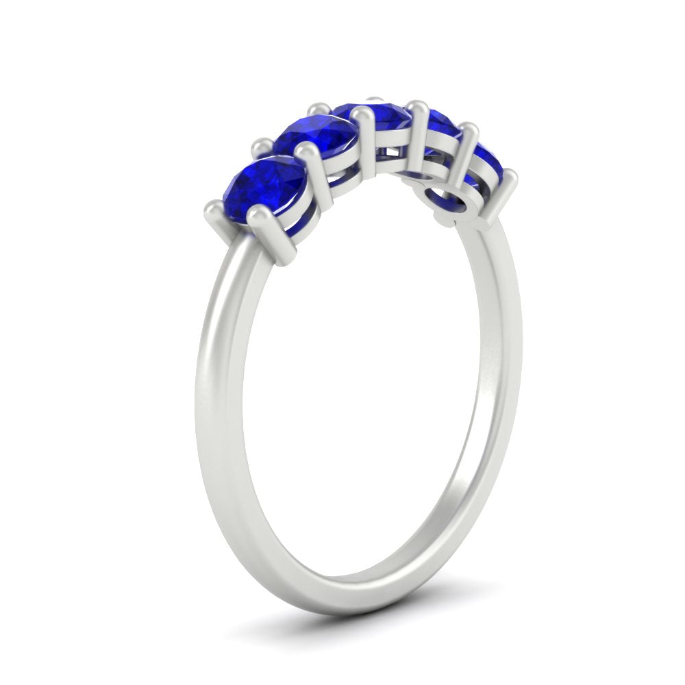 1-carat-5-stone-anniversary-sapphire-wedding-ring-band-in-white-gold-FDENS141ROBGSABLANGLE2-1.00CT-NL-WG