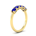 Load image into Gallery viewer, 1-carat-5-stone-anniversary-sapphire-wedding-ring-band-in-yellow-gold-FDENS141ROBGSABLANGLE2-1.00CT-NL-YG
