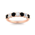 Load image into Gallery viewer, 1-carat-7-round-black-diamond-anniversary-band-ring-in-rose-gold-FD8008B7GBLACKANGLE5-1.00CT-NL-RG

