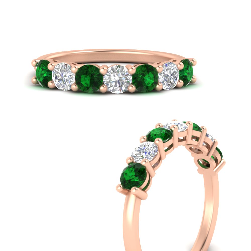 1-carat-7-round-emerald-anniversary-band-ring-in-rose-gold-FD8008B7GEMGRANGLE3-1.00CT-NL-RG