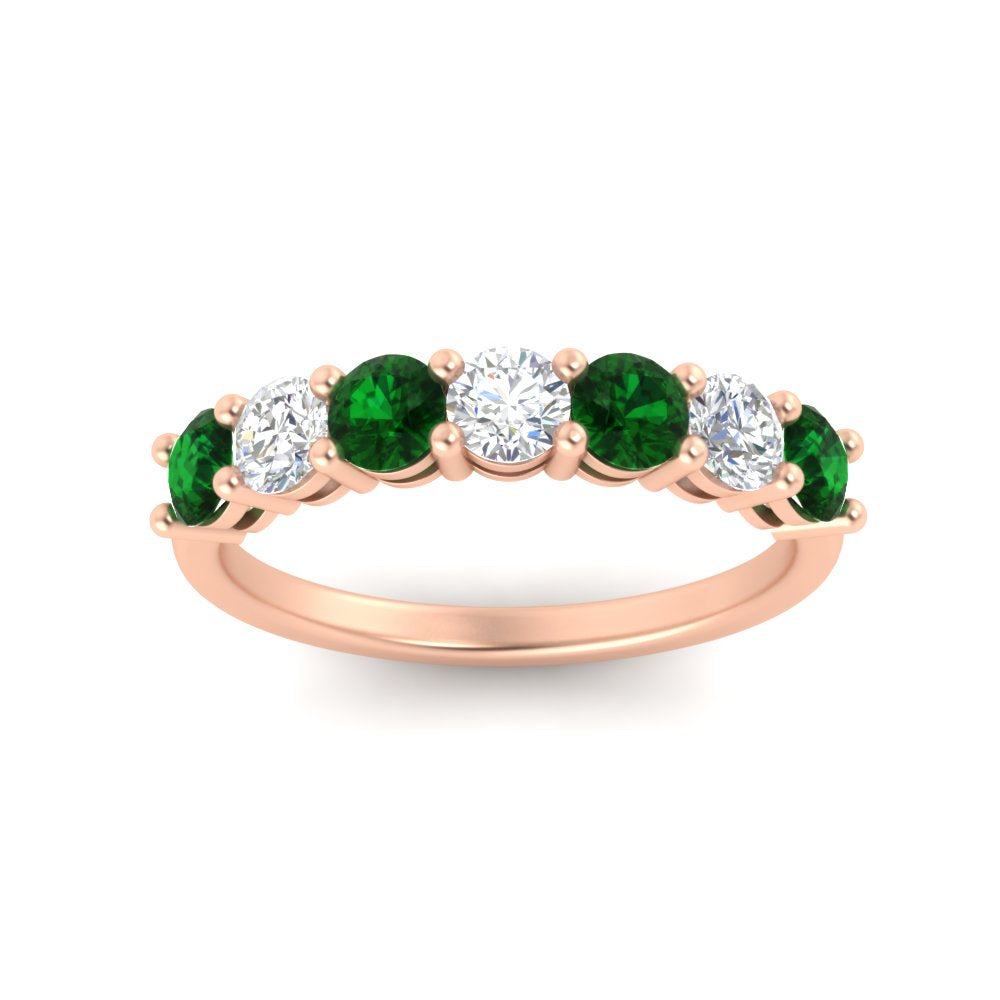 1-carat-7-round-emerald-anniversary-band-ring-in-rose-gold-FD8008B7GEMGRANGLE5-1.00CT-NL-RG