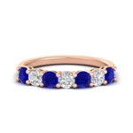 Load image into Gallery viewer, 1-carat-7-round-sapphire-anniversary-band-ring-in-rose-gold-FD8008B7GSABL-1.00CT-NL-RG
