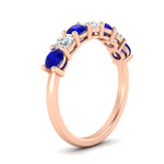 Load image into Gallery viewer, 1-carat-7-round-sapphire-anniversary-band-ring-in-rose-gold-FD8008B7GSABLANGLE2-1.00CT-NL-RG
