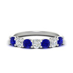 Load image into Gallery viewer, 1-carat-7-round-sapphire-anniversary-band-ring-in-white-gold-FD8008B7GSABL-1.00CT-NL-WG
