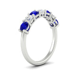 Load image into Gallery viewer, 1-carat-7-round-sapphire-anniversary-band-ring-in-white-gold-FD8008B7GSABLANGLE2-1.00CT-NL-WG
