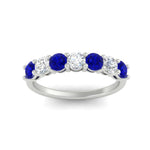 Load image into Gallery viewer, 1-carat-7-round-sapphire-anniversary-band-ring-in-white-gold-FD8008B7GSABLANGLE5-1.00CT-NL-WG
