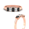 Load image into Gallery viewer, 1-carat-Five-stone-emerald-cut-black-diamond-anniversary-band-in-rose-gold-fdwb8008emblackangle3-1.00ct-nl-rg