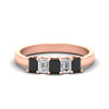 Load image into Gallery viewer, 1-carat-Five-stone-emerald-cut-black-diamond-anniversary-band-in-rose-gold-fdwb8008emblacksleep-1.00ct-nl-rg