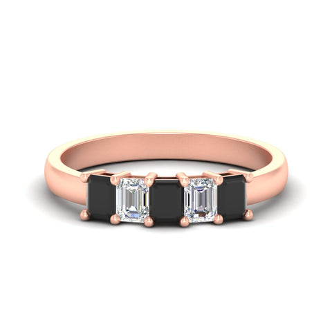 1-carat-Five-stone-emerald-cut-black-diamond-anniversary-band-in-rose-gold-fdwb8008emblacksleep-1.00ct-nl-rg
