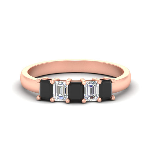 1-carat-Five-stone-emerald-cut-black-diamond-anniversary-band-in-rose-gold-fdwb8008emblacksleep-1.00ct-nl-rg