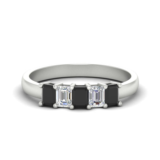 1 Ct Emerald Cut 5 Stone Diamond Classic Wedding Band