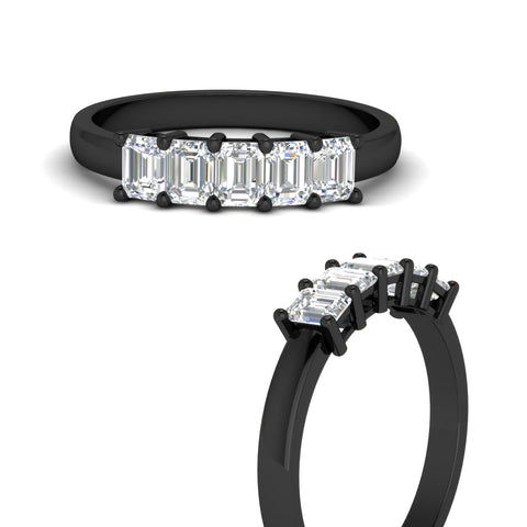 1-carat-Five-stone-emerald-cut-diamond-anniversary-band-in-black-gold-fdwb8008emangle3-1.00ct-nl-bg