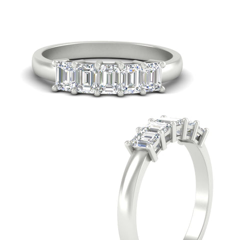 1-carat-Five-stone-emerald-cut-diamond-anniversary-band-in-white-gold-fdwb8008emangle3-1.00ct-nl-wg