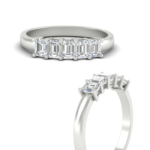 1-carat-Five-stone-emerald-cut-diamond-anniversary-band-in-white-gold-fdwb8008emangle3-1.00ct-nl-wg