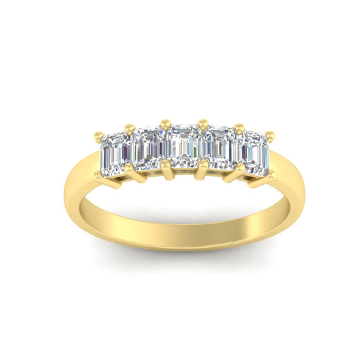 1-carat-Five-stone-emerald-cut-diamond-anniversary-band-in-yellow-gold-fdwb8008emangle5-1.00ct-nl-yg