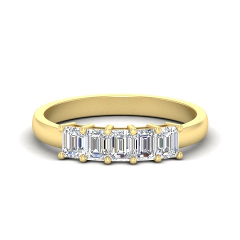 1-carat-Five-stone-emerald-cut-diamond-anniversary-band-in-yellow-gold-fdwb8008emsleep-1.00ct-nl-yg