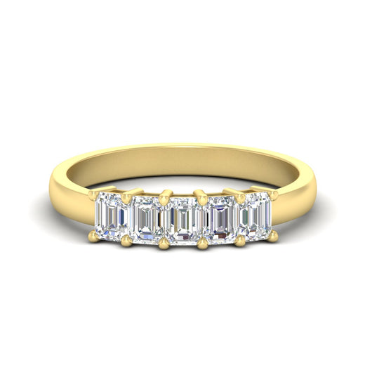 1-carat-Five-stone-emerald-cut-diamond-anniversary-band-in-yellow-gold-fdwb8008emsleep-1.00ct-nl-yg