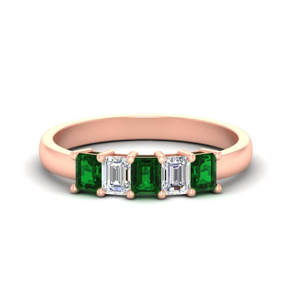 emerald-cut-1-ct-five-stone-wedding-band-in-rose-gold-fdwb8008emsleep-1.00ct-nl-rg