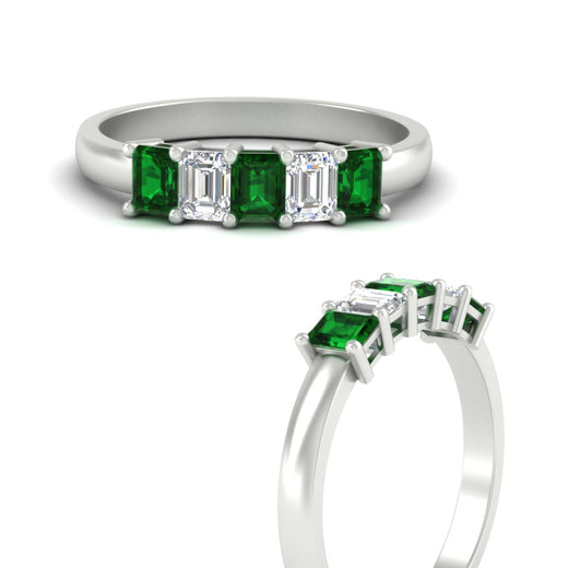 1-carat-Five-stone-emerald-cut-emerald-anniversary-band-in-white-gold-fdwb8008emgemgrangle3-1.00ct-nl-wg