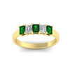 Load image into Gallery viewer, 1-carat-Five-stone-emerald-cut-emerald-anniversary-band-in-yellow-gold-fdwb8008emgemgrangle5-1.00ct-nl-yg