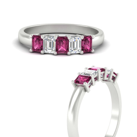 1-carat-Five-stone-emerald-cut-pink-sapphire-anniversary-band-in-white-gold-fdwb8008emgsadrpiangle3-1.00ct-nl-wg