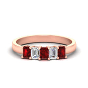 1-carat-Five-stone-emerald-cut-ruby-anniversary-band-in-rose-gold-fdwb8008emgrudrsleep-1.00ct-nl-rg