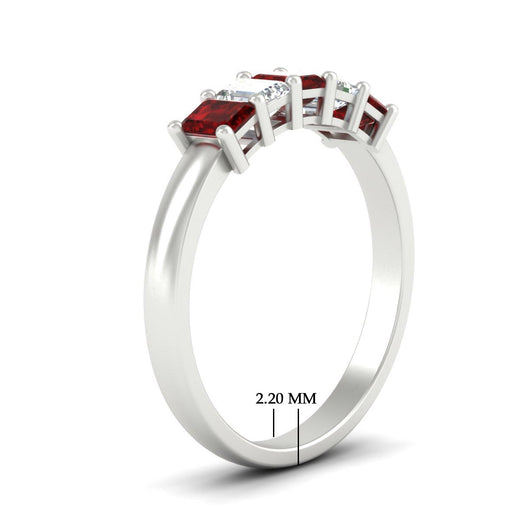 1-carat-Five-stone-emerald-cut-ruby-anniversary-band-in-white-gold-fdwb8008emgrudrangle2-1.00ct-nl-wg-hw