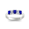 Load image into Gallery viewer, 1-carat-Five-stone-emerald-cut-sapphire-anniversary-band-in-white-gold-fdwb8008emgsablangle5-1.00ct-nl-wg