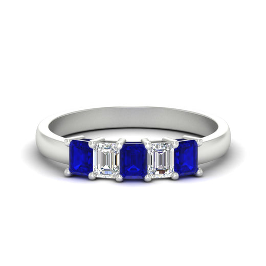 1-carat-Five-stone-emerald-cut-sapphire-anniversary-band-in-white-gold-fdwb8008emgsablsleep-1.00ct-nl-wg