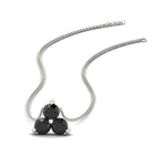 Load image into Gallery viewer, 1-carat-anniversary-gift-round-black-diamond-3-stone-pendant-in-FDPD1129GBLACK-1.00CT-NL-WG
