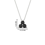 Load image into Gallery viewer, 1-carat-anniversary-gift-round-black-diamond-3-stone-pendant-in-FDPD1129GBLACK-1.00CT-NL-WG
