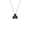 Load image into Gallery viewer, 1-carat-anniversary-gift-round-black-diamond-3-stone-pendant-in-FDPD1129GBLACK-1.00CT-NL-WG