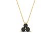 Load image into Gallery viewer, 1-carat-anniversary-gift-round-black-diamond-3-stone-pendant-in-FDPD1129GBLACK-1.00CT-NL-YG