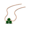 Load image into Gallery viewer, 1-carat-anniversary-gift-round-emerald-3-stone-pendant-in-FDPD1129GEMGR-1.00CT-NL-RG