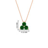 Load image into Gallery viewer, 1-carat-anniversary-gift-round-emerald-3-stone-pendant-in-FDPD1129GEMGR-1.00CT-NL-RG