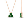 Load image into Gallery viewer, 1-carat-anniversary-gift-round-emerald-3-stone-pendant-in-FDPD1129GEMGR-1.00CT-NL-RG