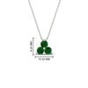 Load image into Gallery viewer, 1-carat-anniversary-gift-round-emerald-3-stone-pendant-in-FDPD1129GEMGR-1.00CT-NL-WG