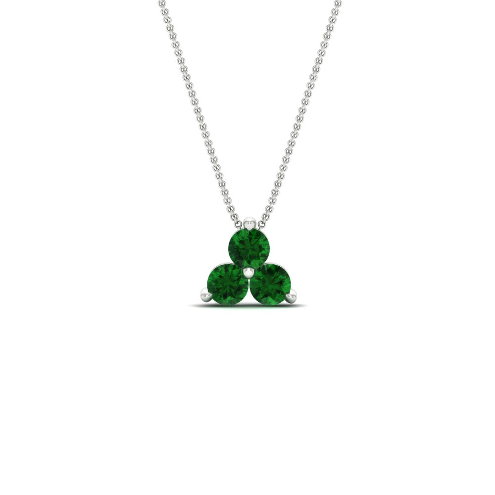 1-carat-anniversary-gift-round-emerald-3-stone-pendant-in-FDPD1129GEMGR-1.00CT-NL-WG