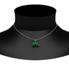 Load image into Gallery viewer, 1-carat-anniversary-gift-round-emerald-3-stone-pendant-in-FDPD1129GEMGR-1.00CT-NL-WG