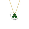 Load image into Gallery viewer, 1-carat-anniversary-gift-round-emerald-3-stone-pendant-in-FDPD1129GEMGR-1.00CT-NL-YG