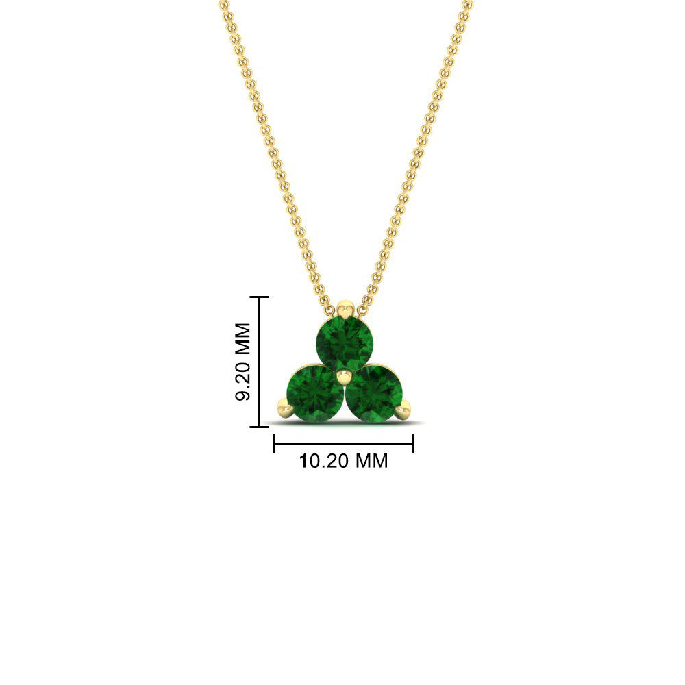 1-carat-anniversary-gift-round-emerald-3-stone-pendant-in-FDPD1129GEMGR-1.00CT-NL-YG