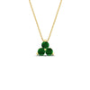 Load image into Gallery viewer, 1-carat-anniversary-gift-round-emerald-3-stone-pendant-in-FDPD1129GEMGR-1.00CT-NL-YG