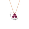 Load image into Gallery viewer, 1-carat-anniversary-gift-round-pink-sapphire-3-stone-pendant-in-FDPD1129GSADRPI-1.00CT-NL-RG