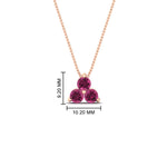 Load image into Gallery viewer, 1-carat-anniversary-gift-round-pink-sapphire-3-stone-pendant-in-FDPD1129GSADRPI-1.00CT-NL-RG
