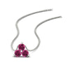 Load image into Gallery viewer, 1-carat-anniversary-gift-round-pink-sapphire-3-stone-pendant-in-FDPD1129GSADRPI-1.00CT-NL-WG