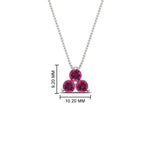 Load image into Gallery viewer, 1-carat-anniversary-gift-round-pink-sapphire-3-stone-pendant-in-FDPD1129GSADRPI-1.00CT-NL-WG
