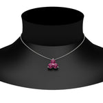 Load image into Gallery viewer, 1-carat-anniversary-gift-round-pink-sapphire-3-stone-pendant-in-FDPD1129GSADRPI-1.00CT-NL-WG
