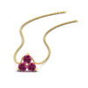 Load image into Gallery viewer, 1-carat-anniversary-gift-round-pink-sapphire-3-stone-pendant-in-FDPD1129GSADRPI-1.00CT-NL-YG