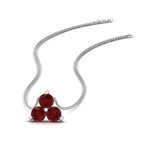 Load image into Gallery viewer, 1-carat-anniversary-gift-round-ruby-3-stone-pendant-in-FDPD1129GRUDR-1.00CT-NL-WG
